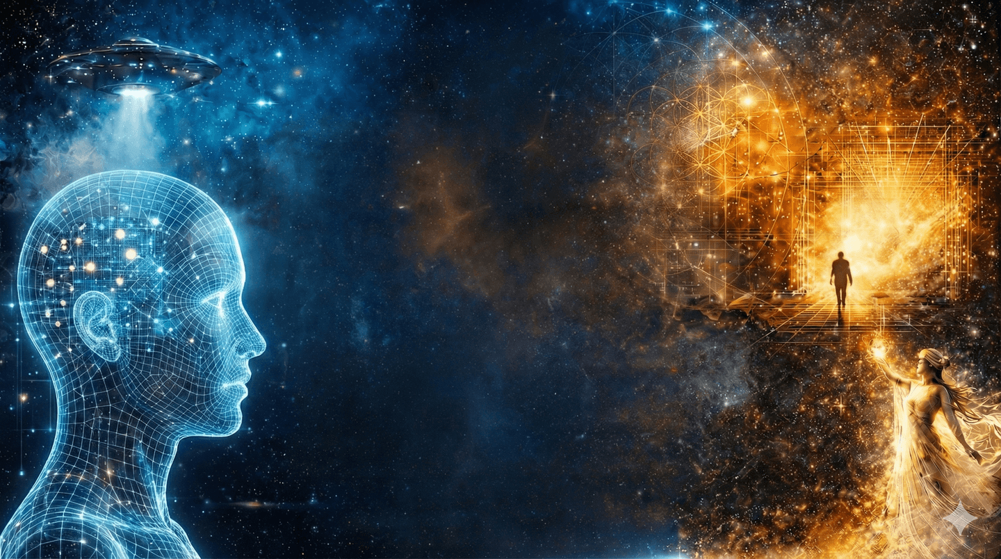 Cosmic starfield and galaxy