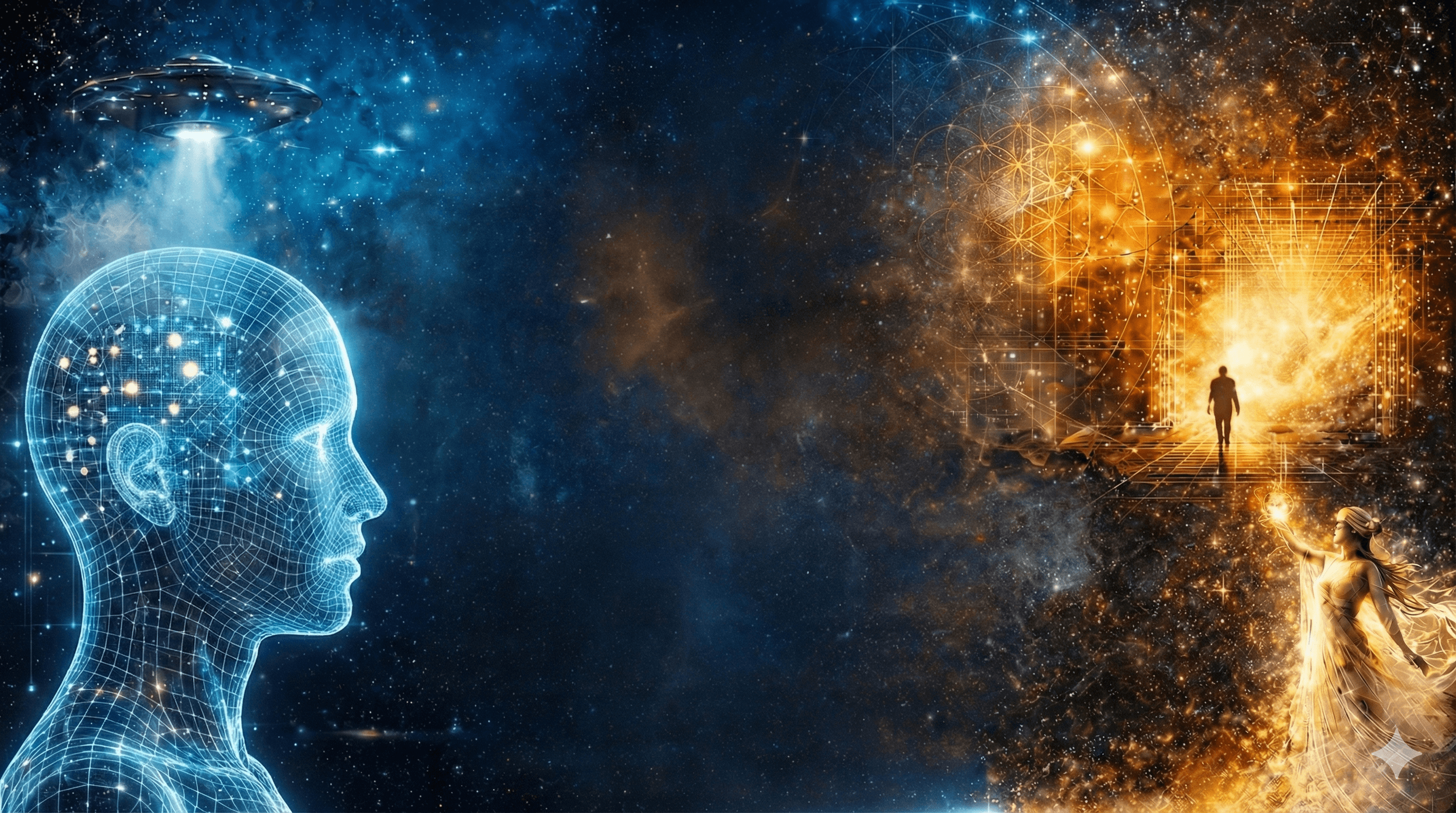 Cosmic starfield and galaxy